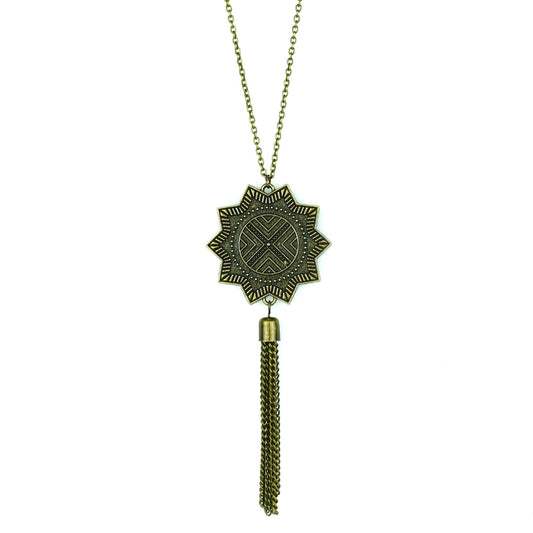 FROM SUNUP TO SUNDOWN - BRASS NECKLACE