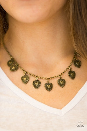 Lost In The Moment - Brass necklace