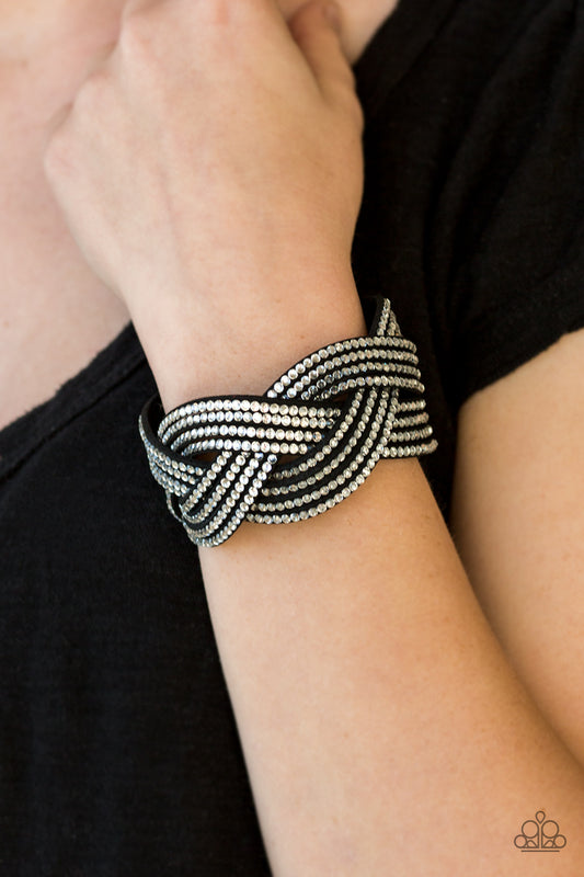 Big City Shimmer - Black wrap bracelet