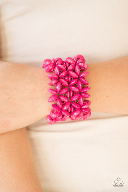 Hawaii Haven - Pink wood bracelet