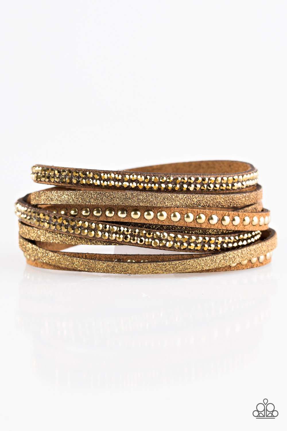Once Upon A SHOWTIME - Brass wrap bracelet