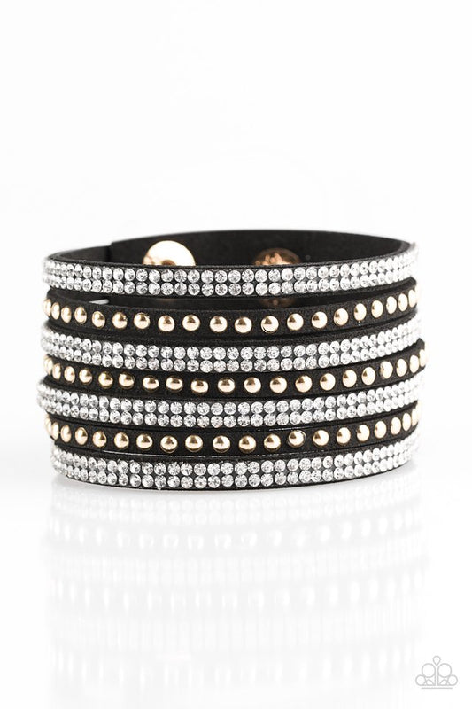 Victory Shine - Black/Gold wrap bracelet