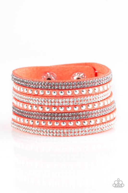 Victory Shine - Orange wrap bracelet