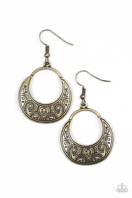 Noble Native - Brass Earrings