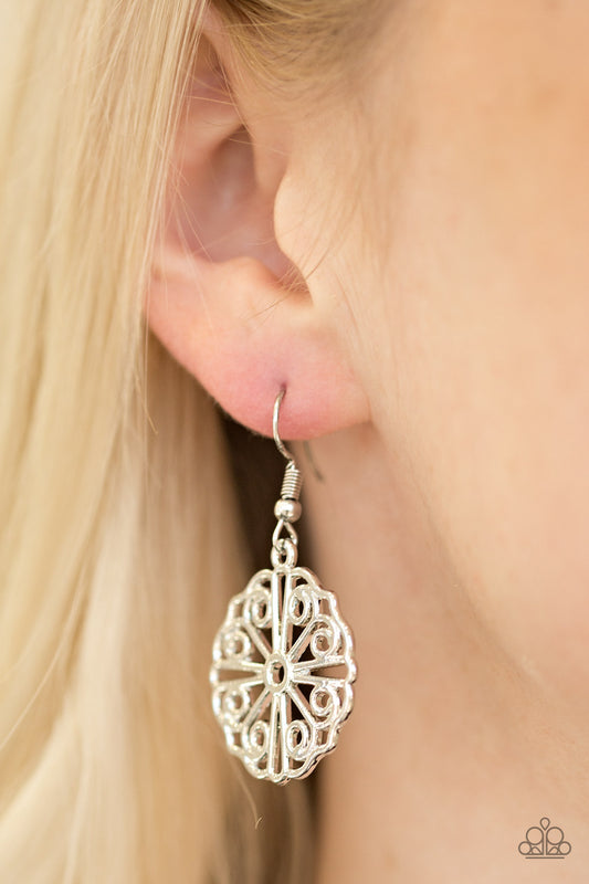 Feeling Frilly - Silver earrings