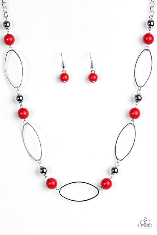 Simple Stonework - Red necklace