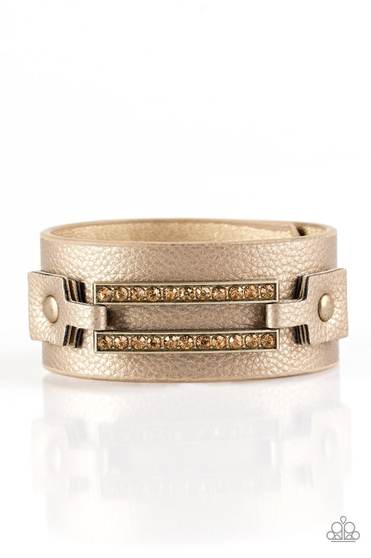 Street Glam - Brass wrap bracelet