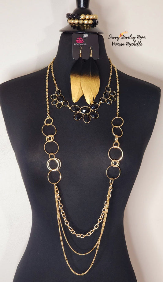 Savvy Set #275 (Black/Gold, 4 piece set)