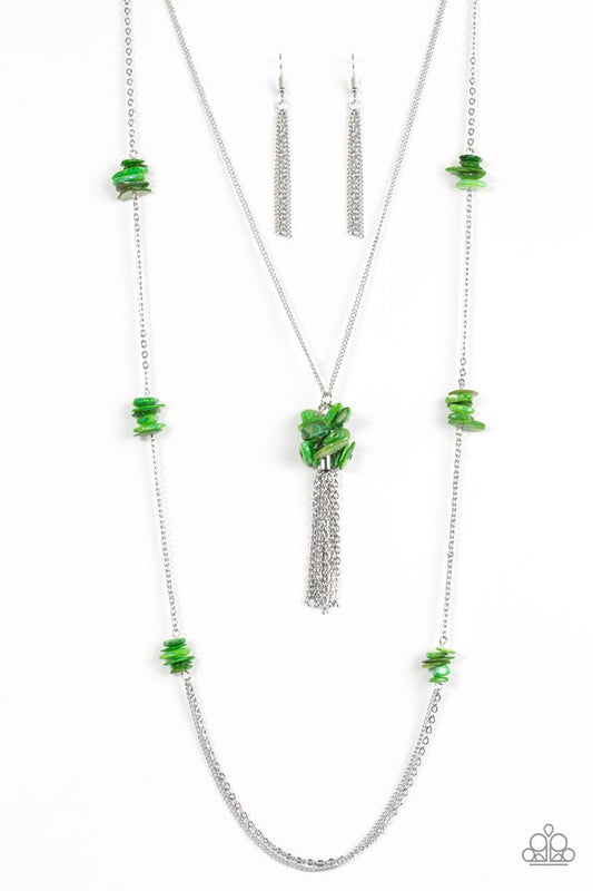Cliff Cache - Green necklace set