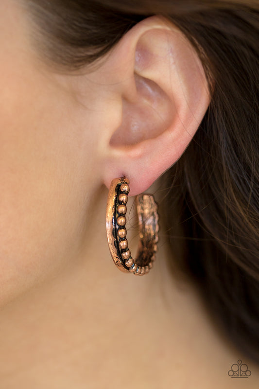 Rural Rio - Copper hoop earrings