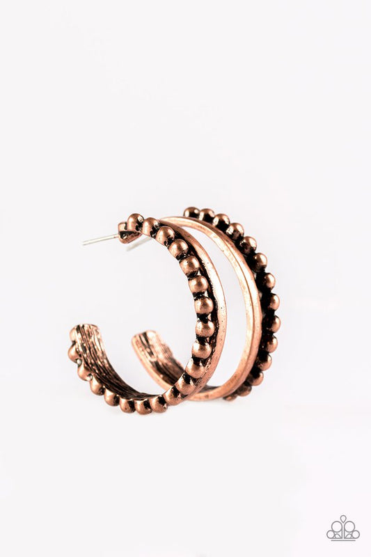 Rural Rio - Copper hoop earrings