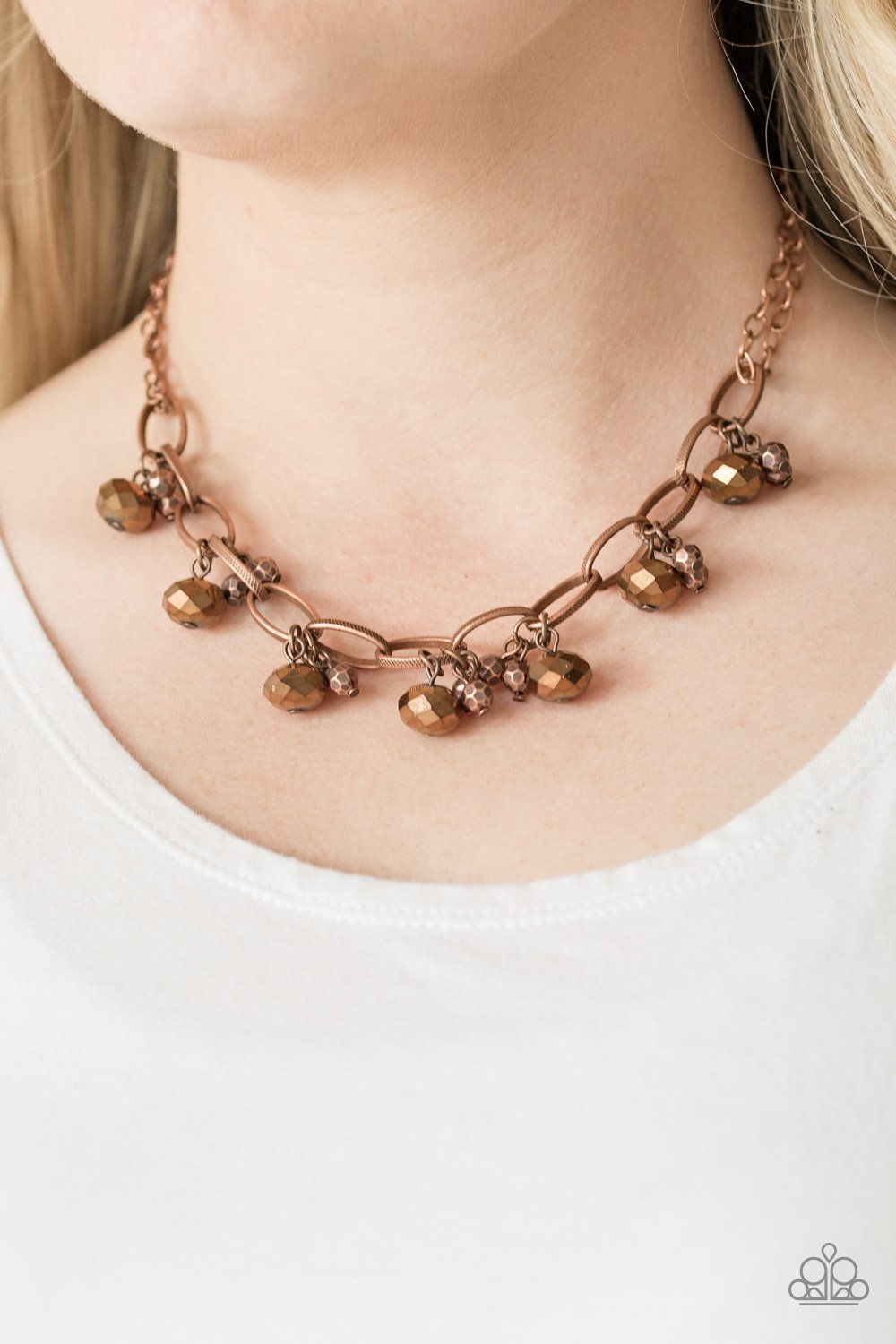 Lets Get This FASHION Show On The Road - Copper necklace