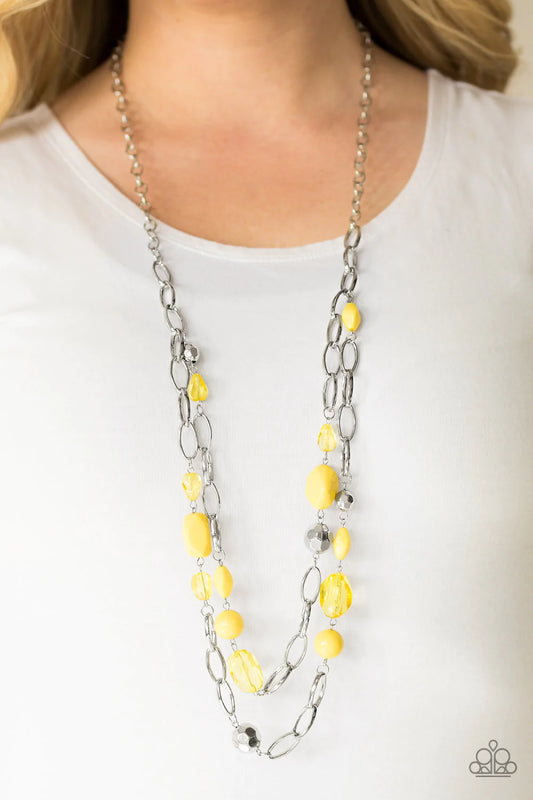 GLEAM Weaver - Yellow Necklace