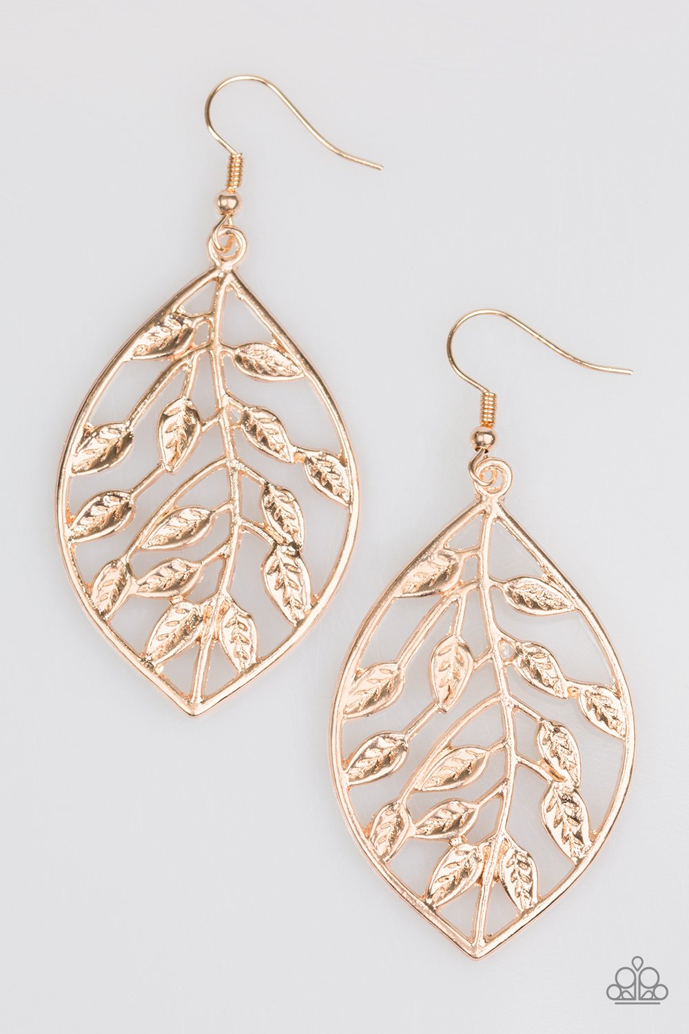 Lay It On The VINE - Rose Gold Earrings