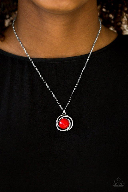 Ripple Effect - Red Necklace