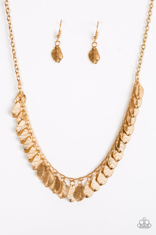 Sail Across the Sky - gold necklace w/ matching bracelet