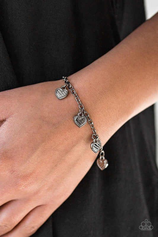 Straight Through The Heart - Black/Gunmetal bracelet