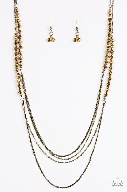 Shimmer Showdown - Brass necklace