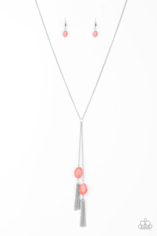 GLOW Your Roll - Orange Necklace