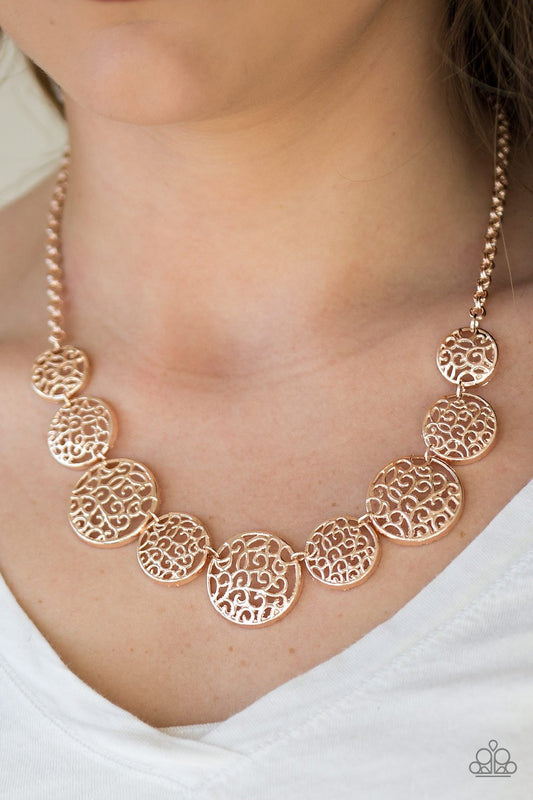 All The Time In The WHIRL - Rose Gold necklace