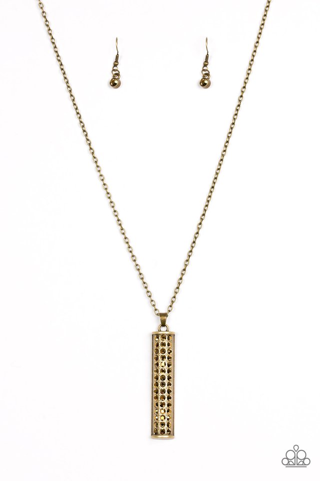 Big Shot Shimmer - Brass necklace