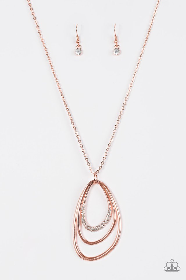 Paparazzi Necklace/Earring Set "Already Aglow - Copper"