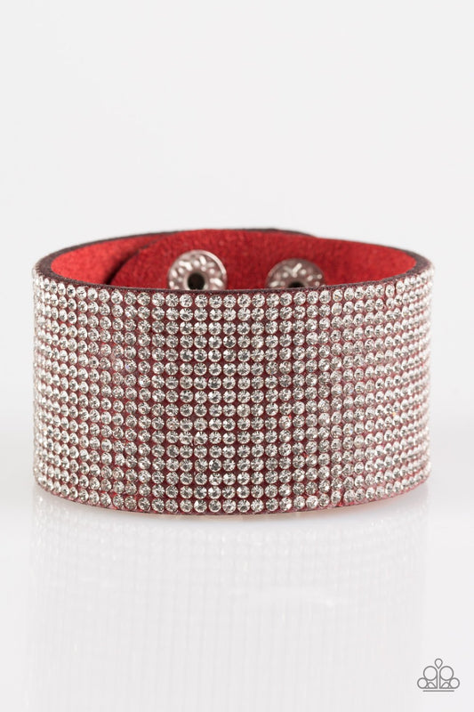 Roll With The Punches - Red wrap bracelet