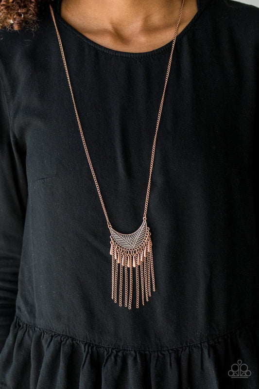 Happy Is The Huntress - Copper necklace