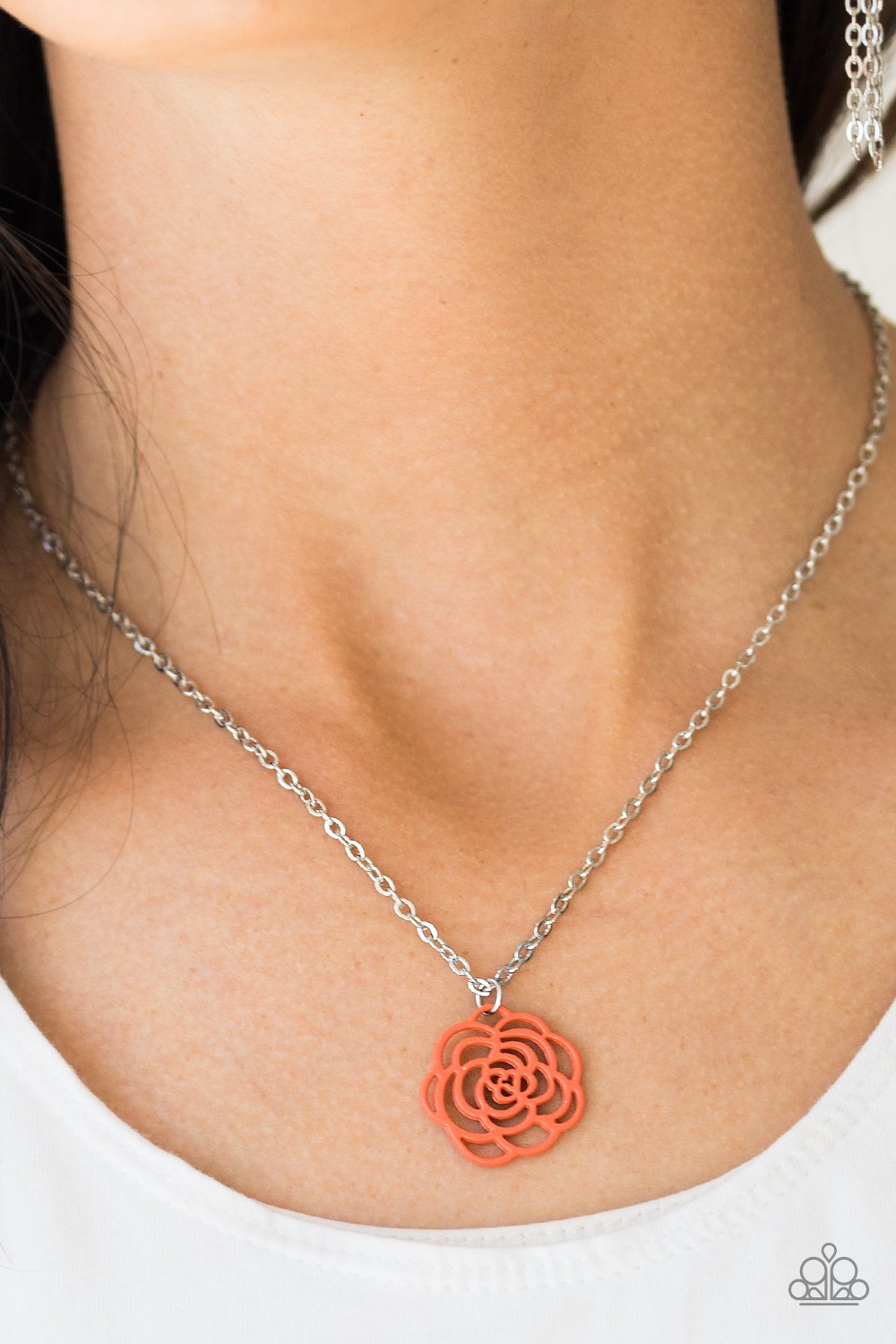 Blossom Bliss - Orange Necklace