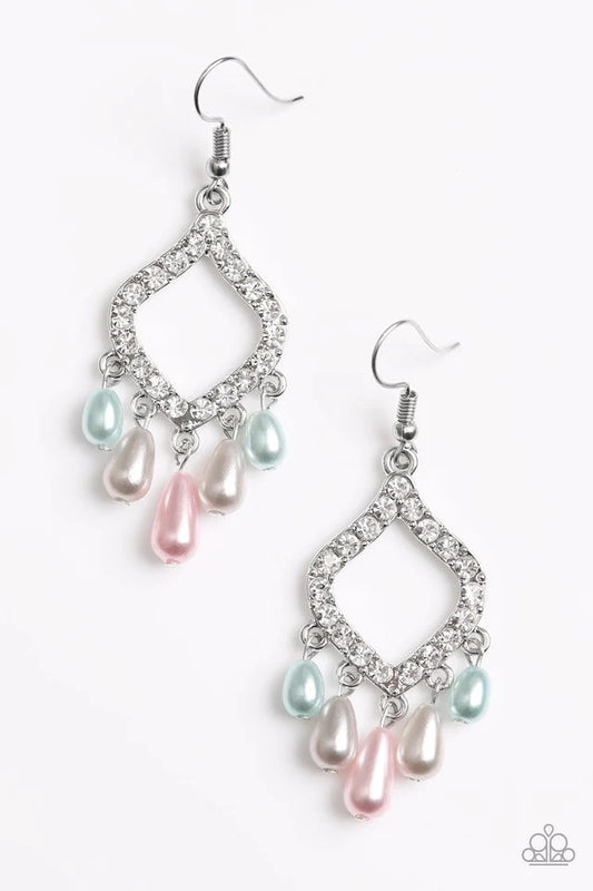 Divinely Diamond - Multicolor Pearl Earrings