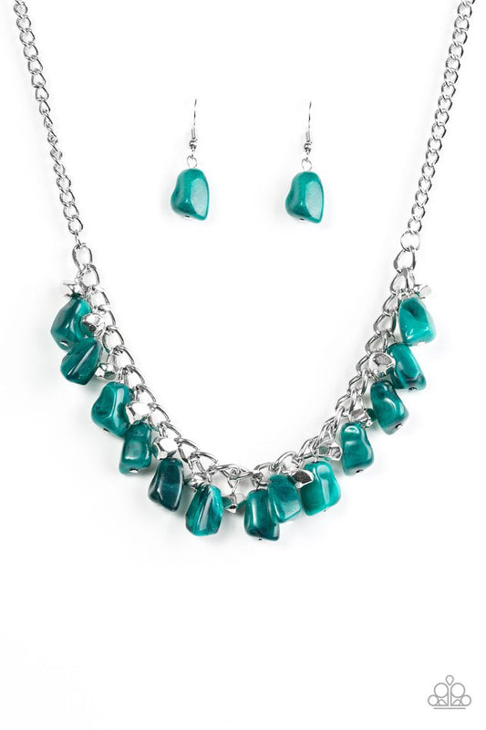 Rocky Shores - Green necklace set