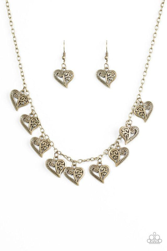 Speaking From The Heart - Brass Necklace