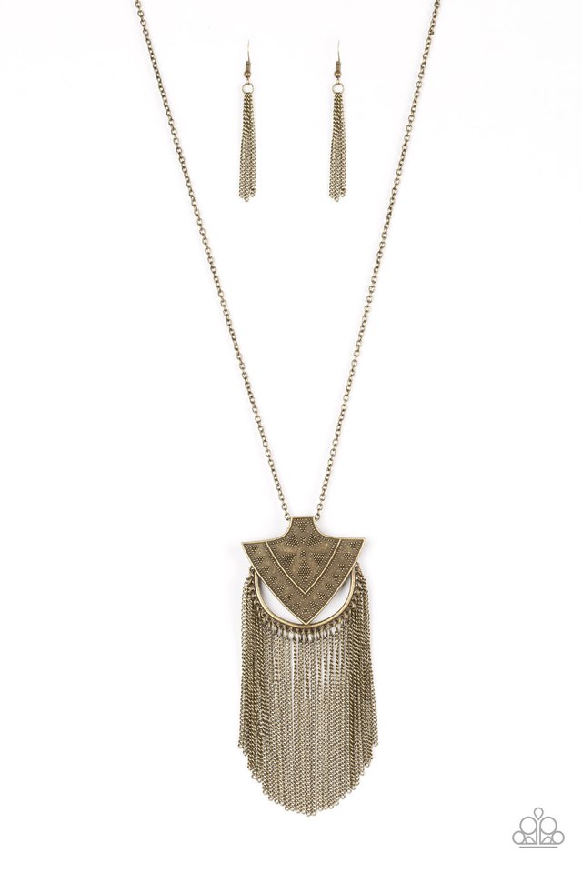 Hunt Or Be Hunted - Brass necklace