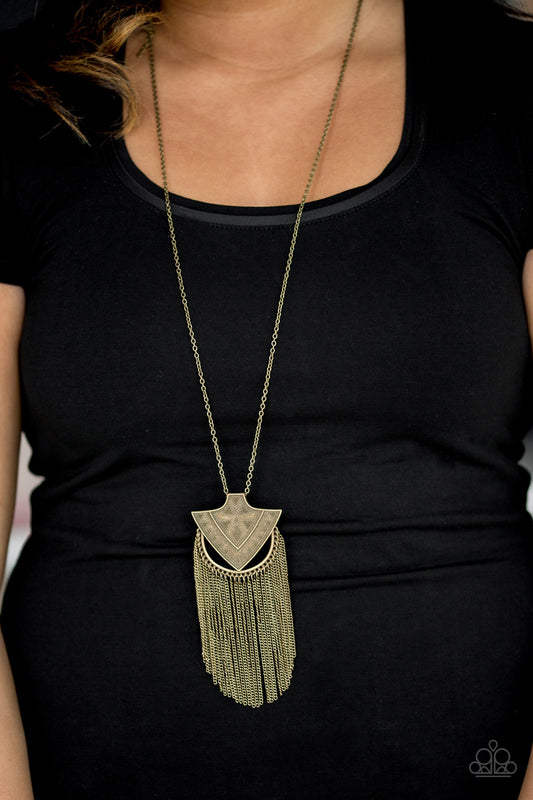 Hunt Or Be Hunted - Brass necklace