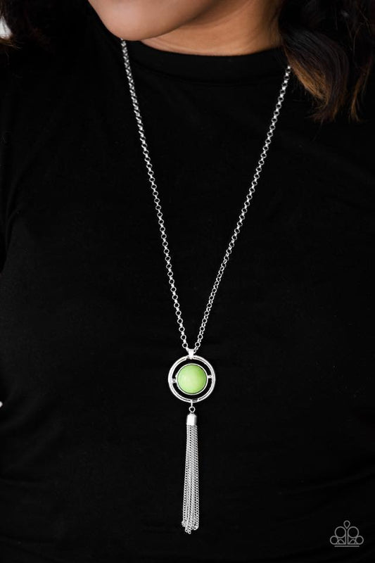 Always Front and Center - Green necklace