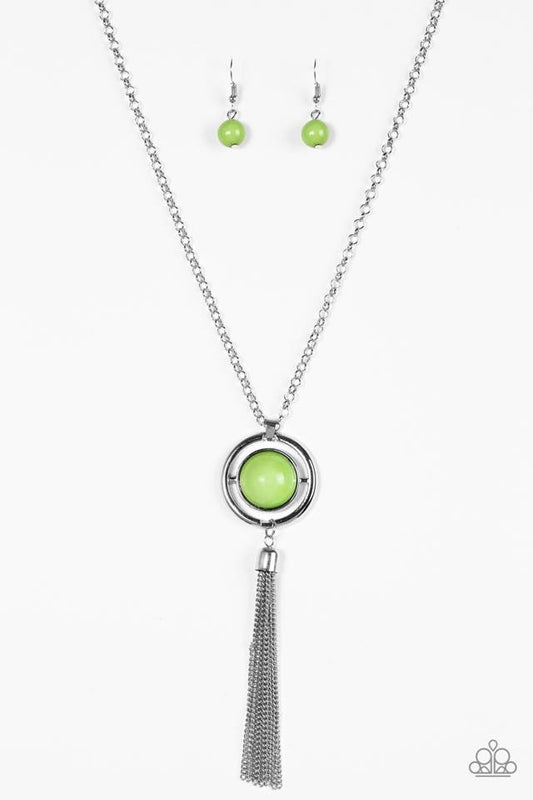 Always Front and Center - Green necklace