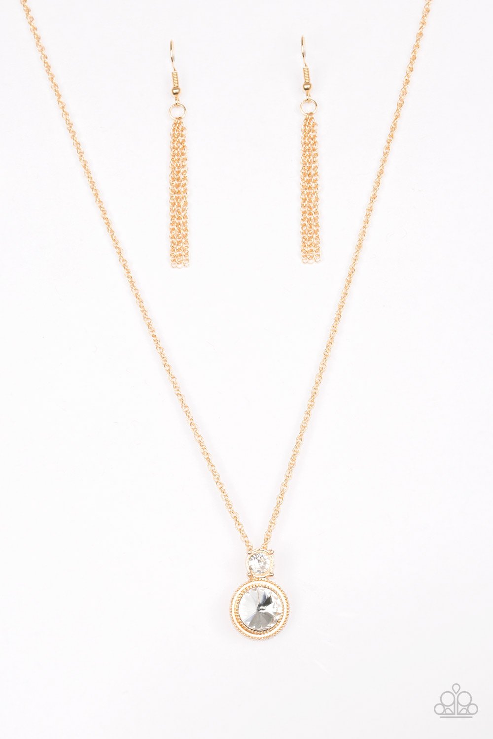 Date Night Dazzle - gold necklace