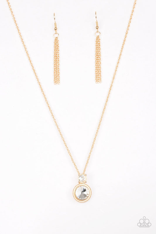 Date Night Dazzle - gold necklace
