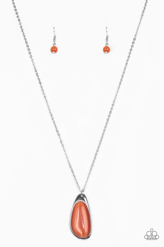 Magically Modern - Orange moonstone necklace