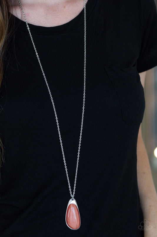 Magically Modern - Orange moonstone necklace