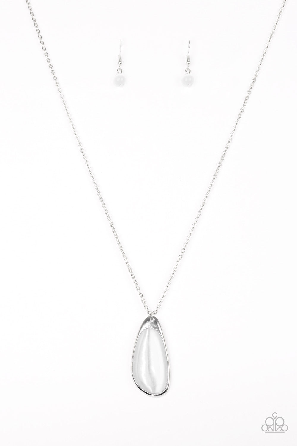 Magically Modern - White moonstone necklace