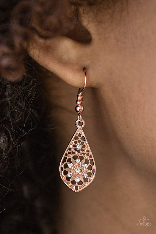 SPRING SPARKLE - COPPER EARRINGS