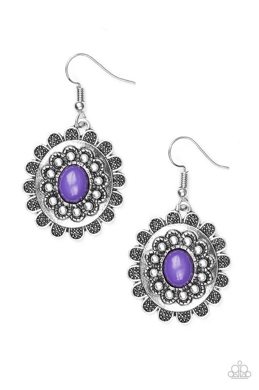 Summer Blooms - Purple Earrings