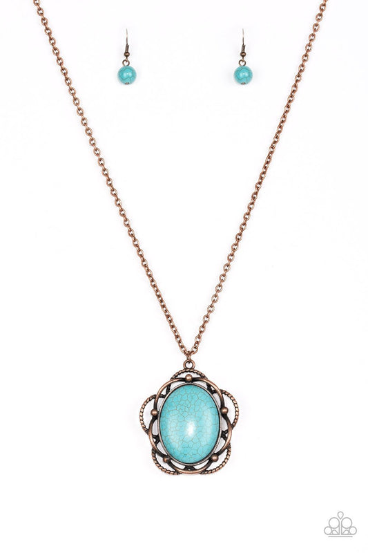 Let Your Dreams Bloom - copper/turquoise necklace