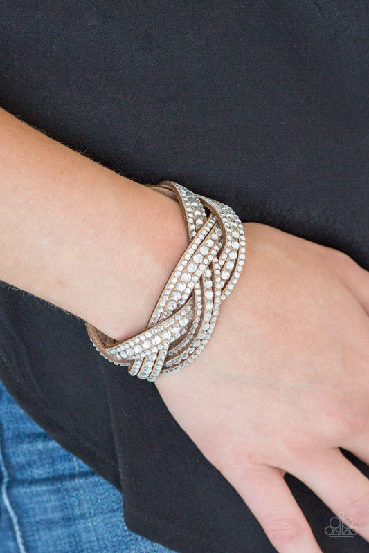 Bring On The Bling - Brown wrap bracelet