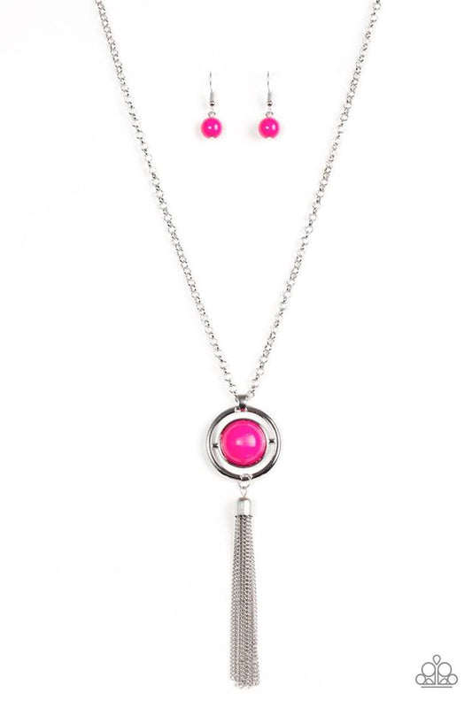 Always Front and Center - Pink necklace