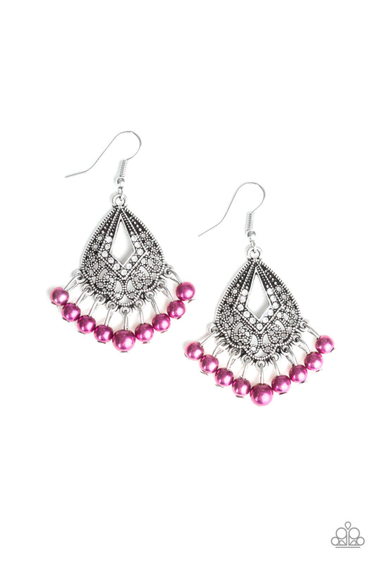 Gracefully Gatsby - Purple pearl earrings