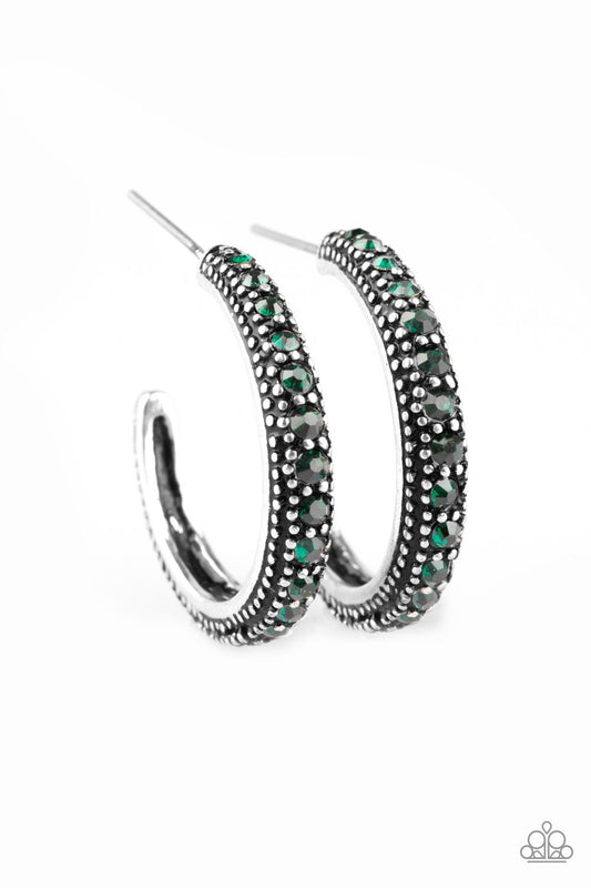 TWINKLING TINSELTOWN - Green hoop earrings