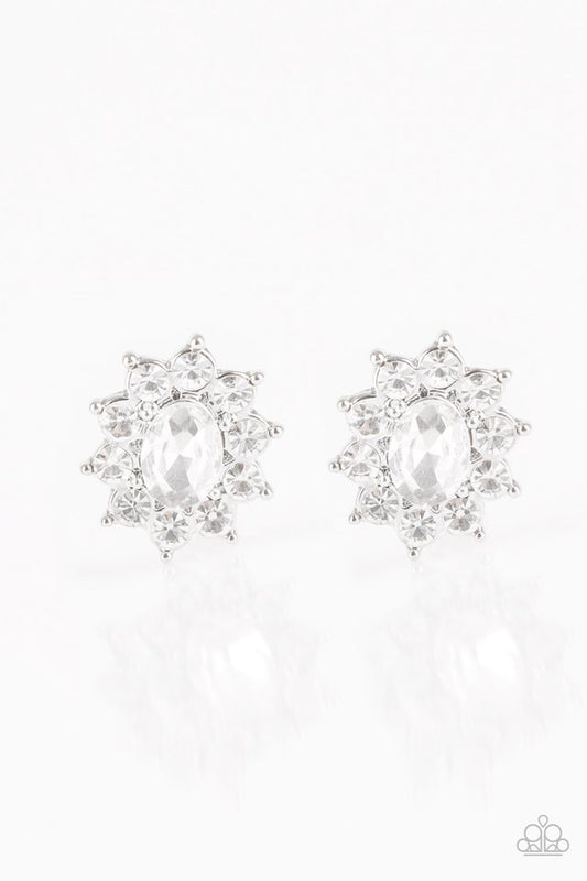 Starry Nights - White post earrings