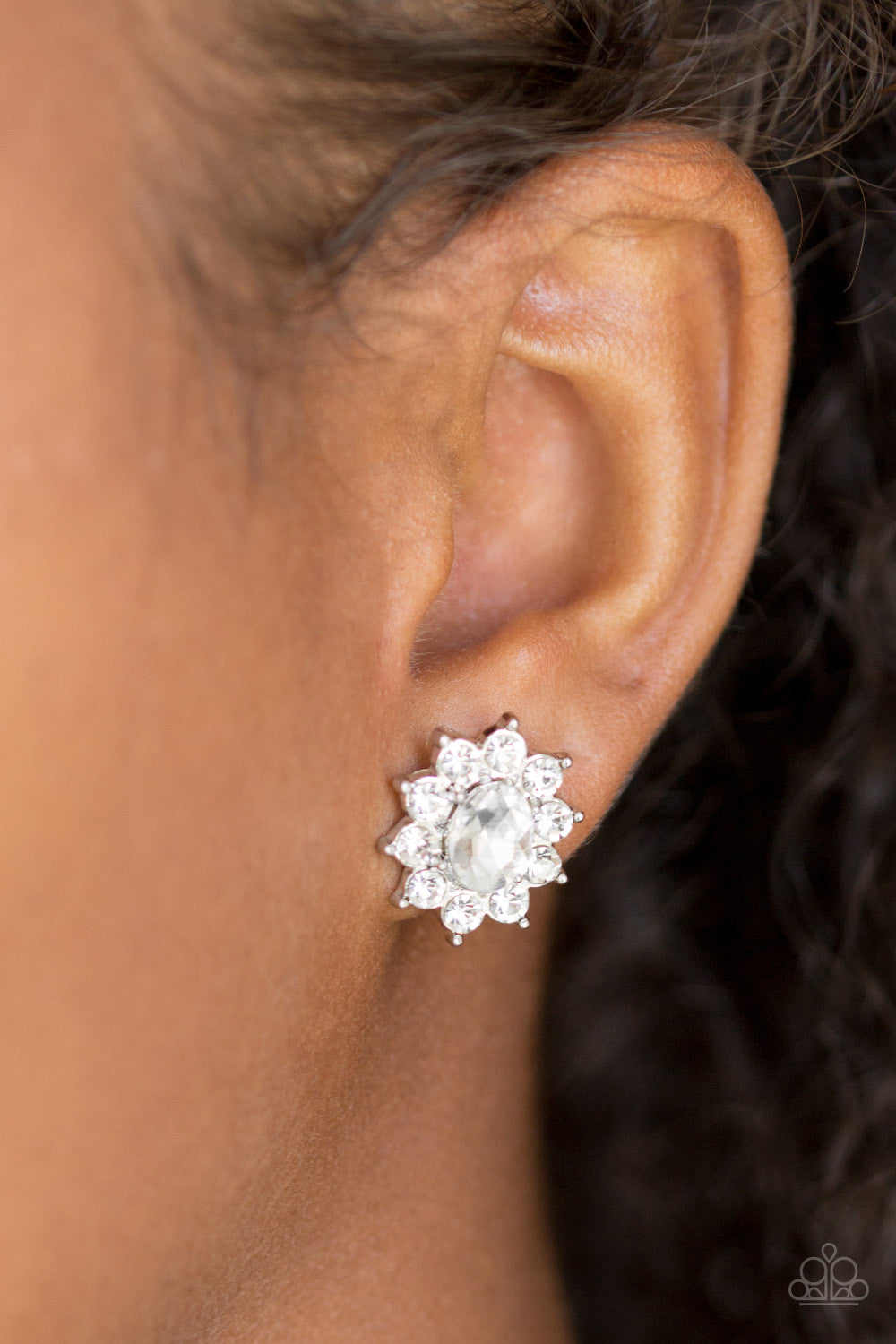 Starry Nights - White post earrings